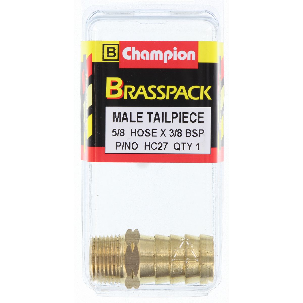 Champion Brass Male Barb 5/8 Hose x 3/8 BSP HC27