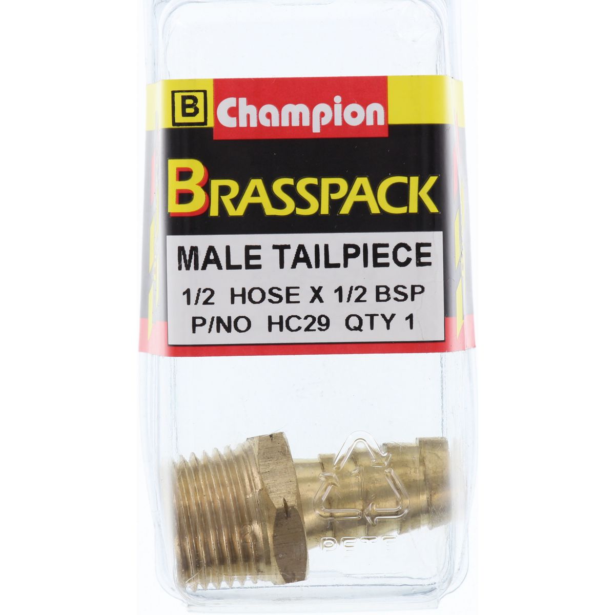 Champion Brass Male Barb 1/2 Hose x 1/2 BSP HC29