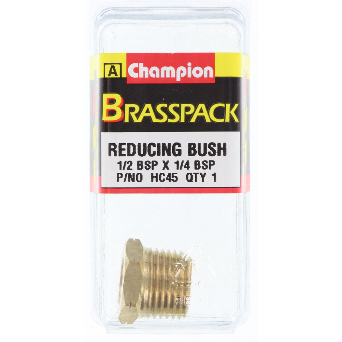Champion Brass Reducing Bush 1/2 x 1/4 BSP HC45