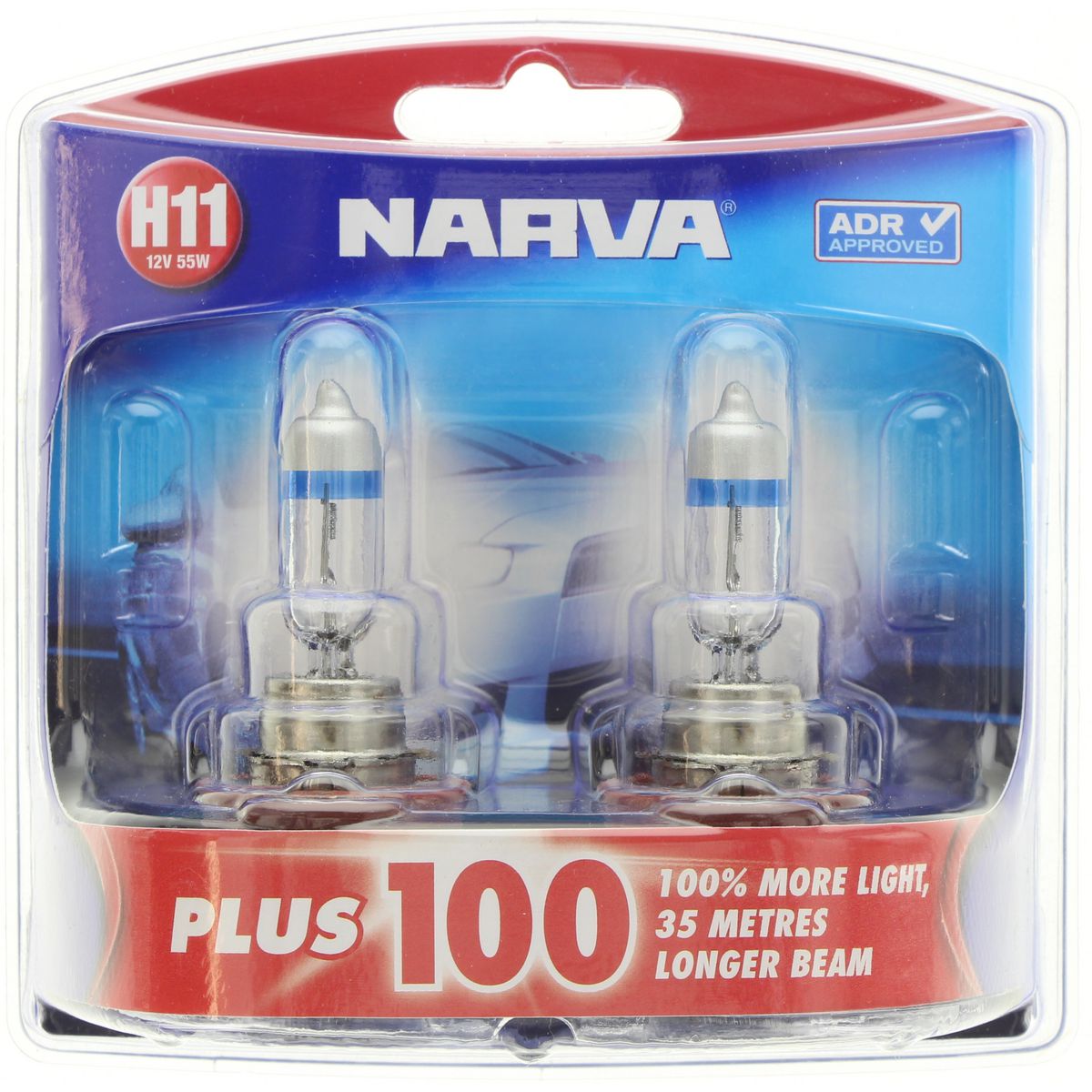 Narva H11 Pgj19 2 Plus 100 Globe 12V 55W 2 Pce 48349BL2
