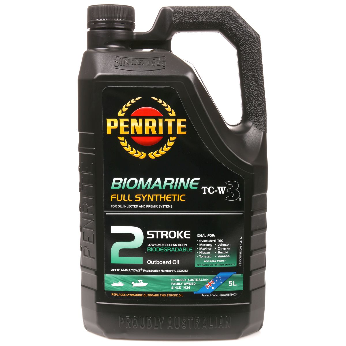 Penrite Biomarine Outboard Two Stroke Oil 5L