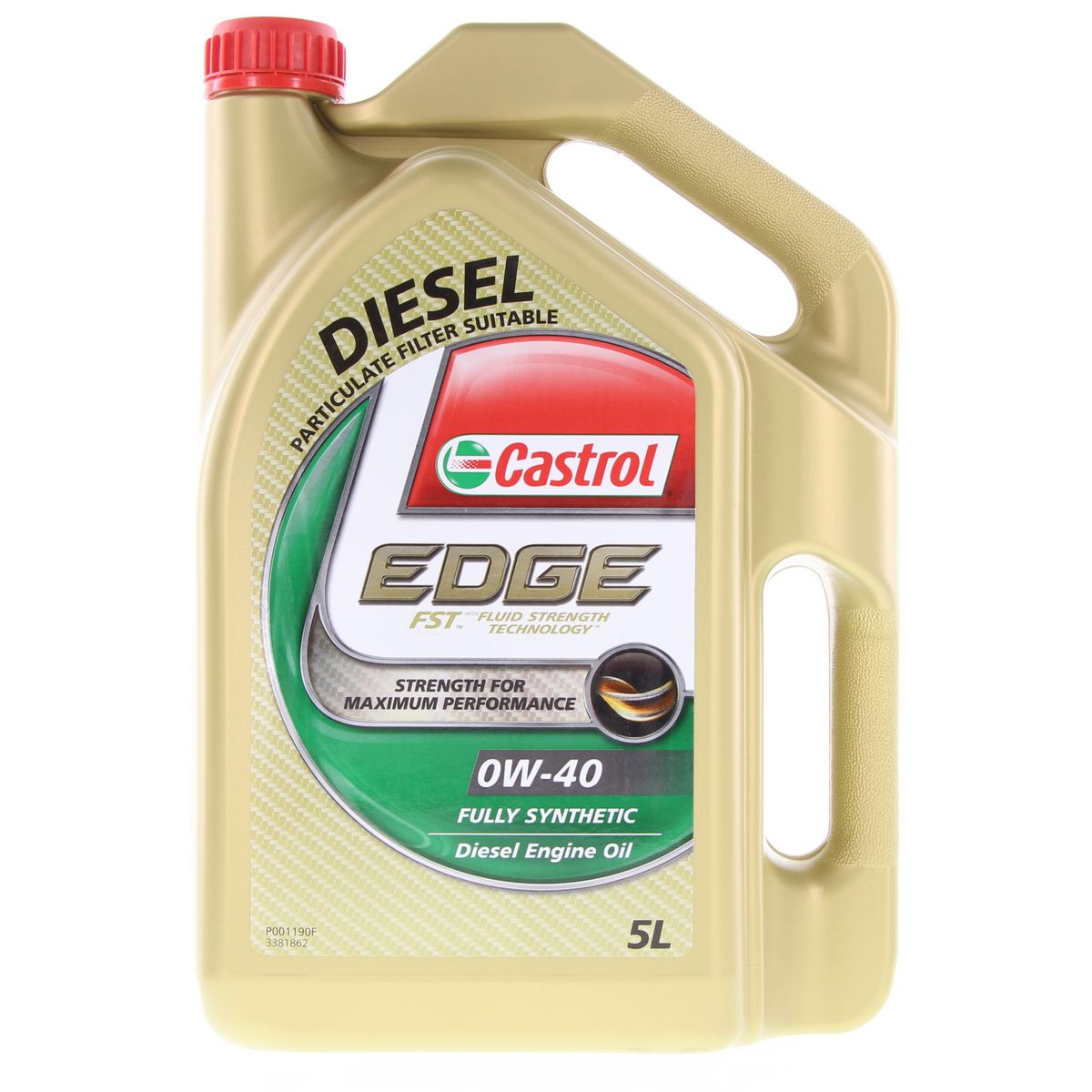 Castrol EDGE Full Synthetic 0W40 Diesel Engine Oil 5L 3381862