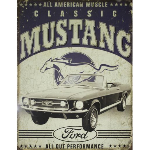 Classic Mustang Metal Sign (32x41cm) 1813