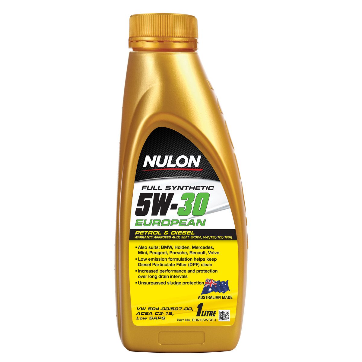Nulon Full Synthetic Euro Engine Oil 5W-30 1L