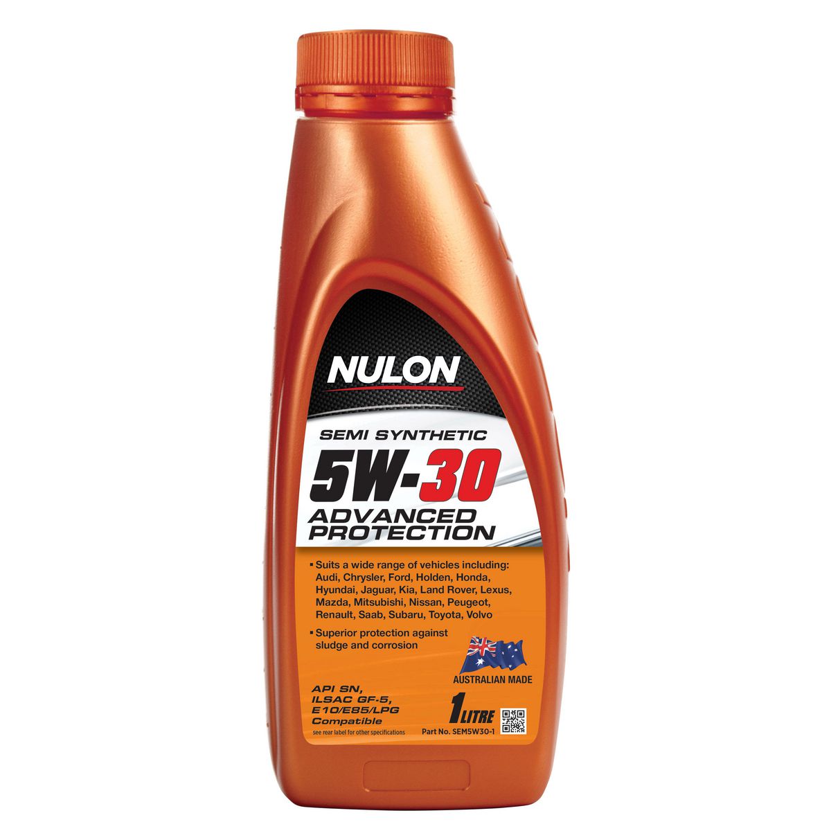 Nulon Semi Synthetic Advanced Protection Engine Oil 5W-30 1L