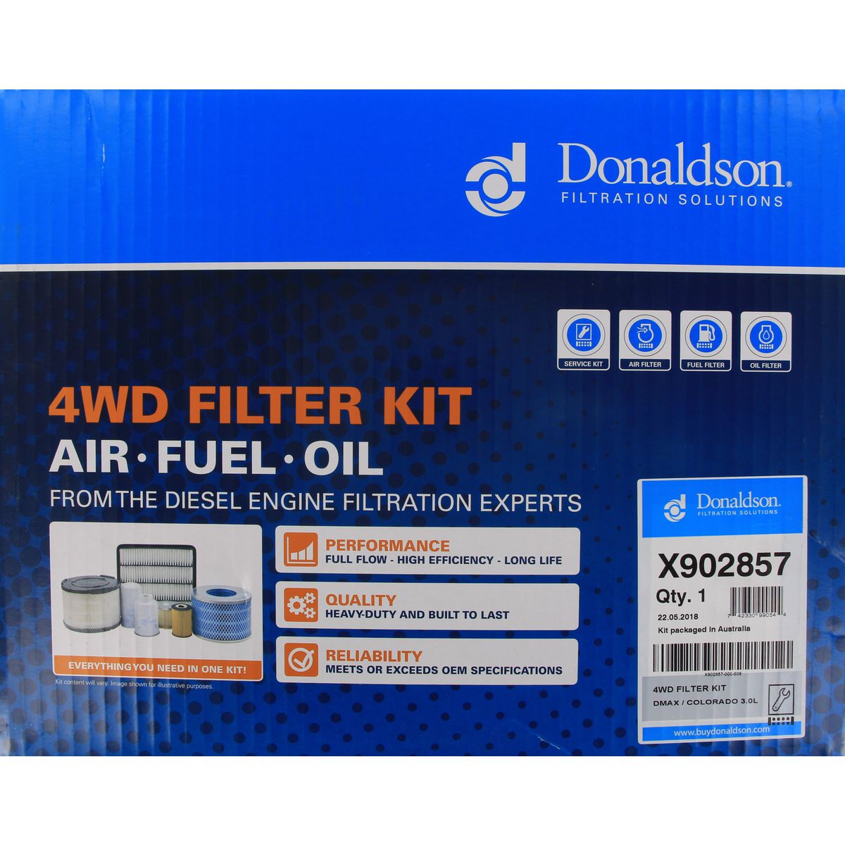 Donaldson 4x4 Filter Service Kit X902857