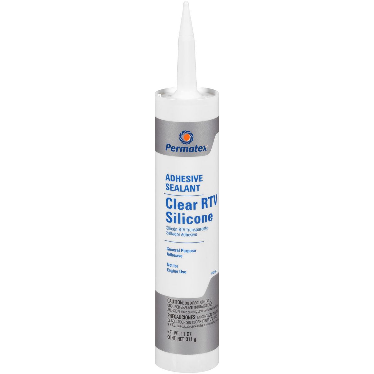 Permatex Clear Rtv Silicone Adhesive Sealant 311G PX80855