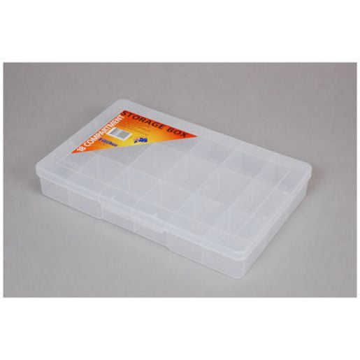 Fischer 18 Comp Lrg Storage Box Clear 1H094