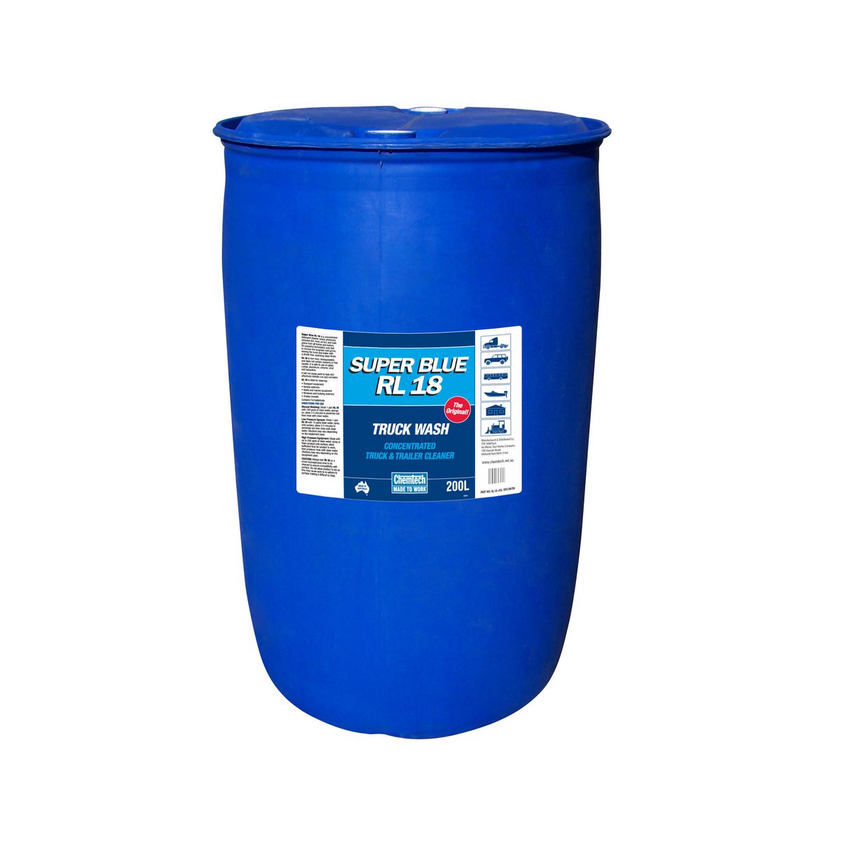 Chemtech Rl18 Super Blue Truck Wash 200L RL18-200L