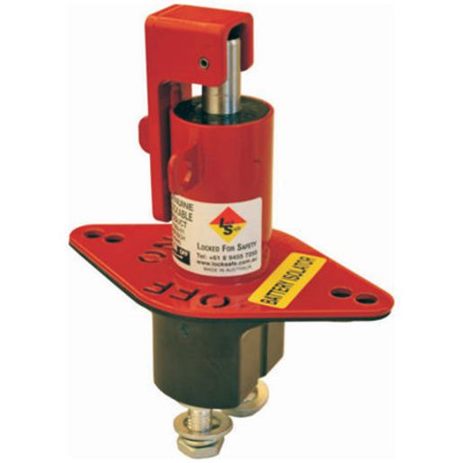 Locksafe Locking Bracket & Switch Red Suits Hella (Or Bosch) Switch LS13007-01