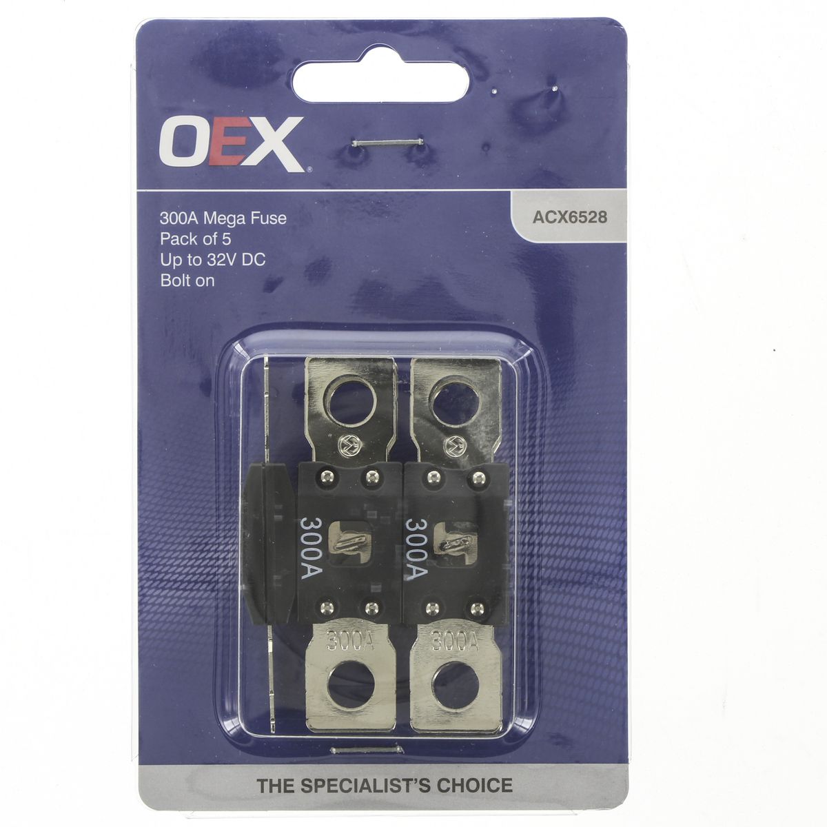 OEX Mega Fuse, 300A Bolt On - Pack Of 5 ACX6528