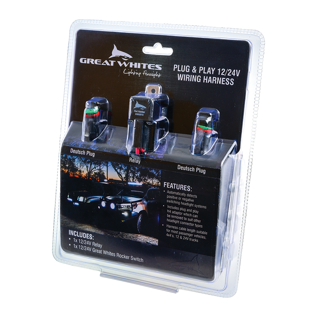 Great Whites Driving Light Wiring Harness 12/24V GWA0015