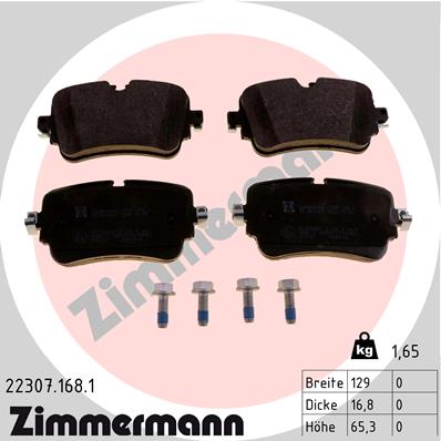 Zimmermann Brake Pad Rear Set 22307.168.1