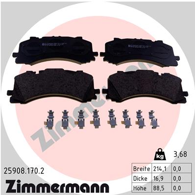 Zimmermann Brake Pad Front Set 25908.170.2