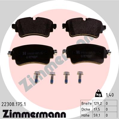 Zimmermann Brake Pad Rear Set 22308.175.1