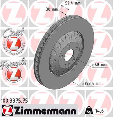 Zimmermann Formula Z Brake Rotor Single 400mm Front 100.3375.75