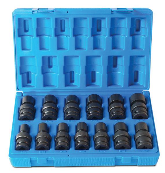 Action Universal Impact Socket Set 6-Point 3/8"" Drive 13 Piece Metric 623201301