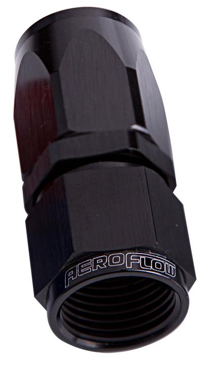 Aeroflow AF101-12BLK -12AN Taper Series Straight Hose End Black AF101-12BLK