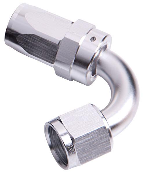 Aeroflow AF104-06S -6AN Taper Series 120 Degree Hose End Silver AF104-06S