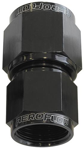Aeroflow AF131-06-08BLK Swivel Coupler Reducer -8AN To -6AN Black Female Coupler