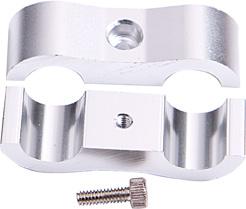 Aeroflow AF156-10S Billet Dual Hose Seperator Silver 15.8mm ID or 5/8"" ID