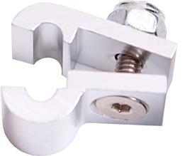 Aeroflow AF157-12S Billet P Style Clamp -10 Hose Silver 21mm ID or 13/16"" ID