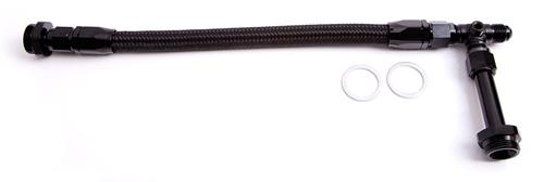 Aeroflow AF160-06BLK Holley Dual Inlet Rail -6AN Black Suits 1-2 Metering Blocks