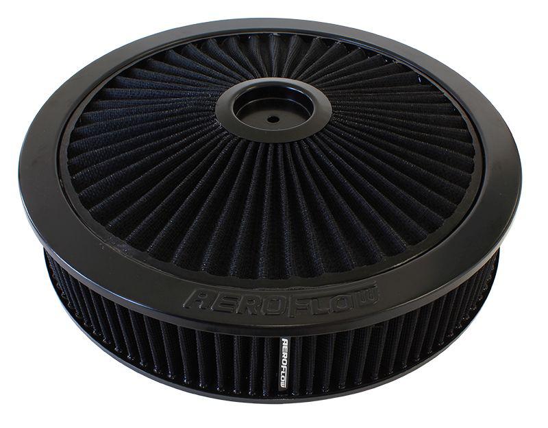 Aeroflow AF2251-3040 14"" X 3"" Full Flow Assembly 5-1/8"" 1-1/8"" Drop, Black