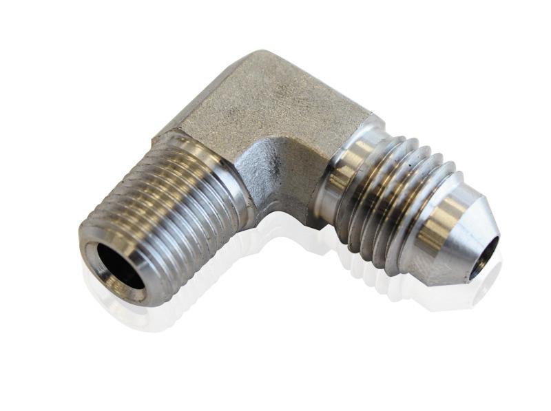 Aeroflow AF381-04 S/S 90Deg 1/8"" Npt To -4an