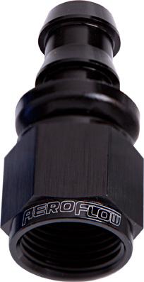 Aeroflow AF401-06BLK Straight Push Lock End -6AN Black No Clamp Required AF401-06BLK