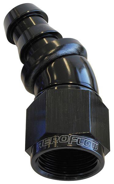 Aeroflow AF517-08BLK -8AN 30 Black Full Flow Push Lock AF517-08BLK