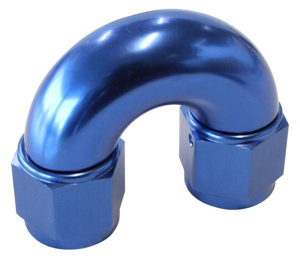 Aeroflow AF536-06 -6AN 180 Deg Swivel Coupler Blue Billet Full Flow 1 Piece AF536-06