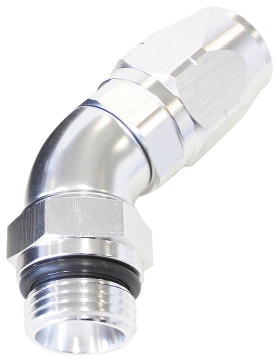 Aeroflow AF544-10-08S Male Hose End -8 ORB To 10 Hose full Flow Billet 45 Deg AF544-10-08S