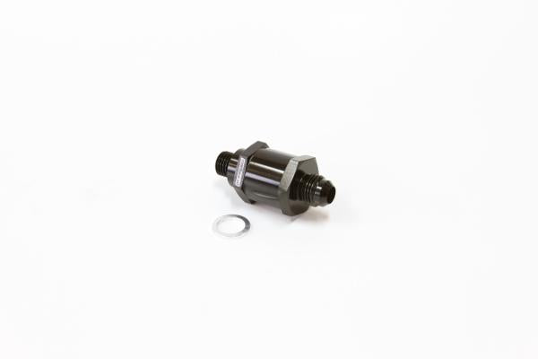 Aeroflow AF615-06BLK Checkvalve Black Male To Male Bosch Pump M12x1.5mm x -6an