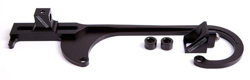 Aeroflow AF64-2026BLK Billet Throttle Cable Bracket Black Suits 4150 Style Carbs