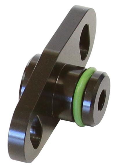Aeroflow AF64-2066BLK Fuel Rail Adapter Suits Mitsubishi 16mm Seal And 37-40mm Centre Black