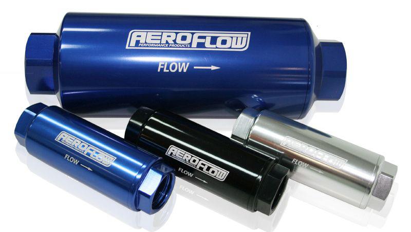 Aeroflow AF66-2042 Pro Filter 60 Micron Blue Female -8 ORB 1.25""x3.5