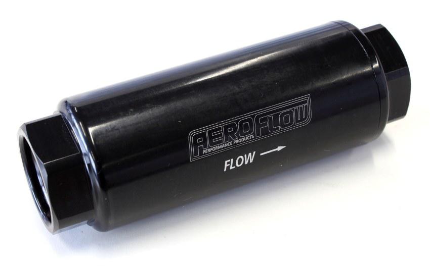 Aeroflow AF66-2042BLK Pro Filter 60 Micron Black Female -8 ORB 1.25""x3.5