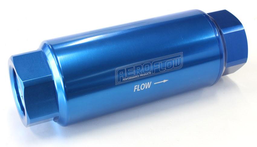 Aeroflow AF66-2044 Pro Filter 60 Micron Blue Female -12ORB 2""x5.5