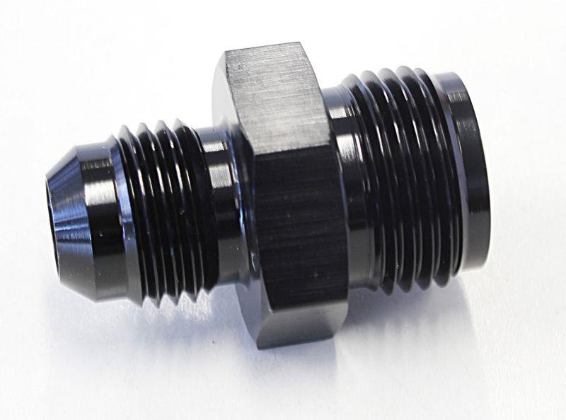 Aeroflow AF705-06BLK Adaptor 11/16 X 18 Inverted Seat To -6 Black