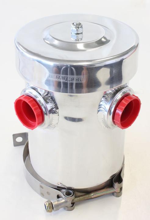 Aeroflow AF77-1019 Dry Sump / Breather Tank, Internal Baffling CAN Vent To Atmo