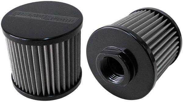 Aeroflow AF77-2000BLK -10AN S/S Billet Breather With Female -10AN Re-Usable