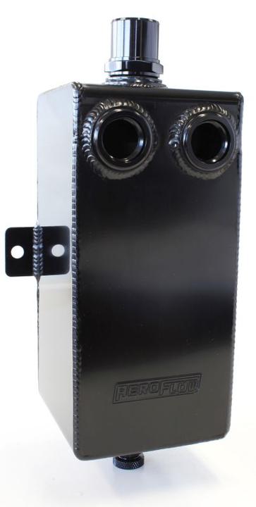 Aeroflow AF77-2005BLK 3L Breather 2 X -12ORB 1-3/8"" Barb or -16orb