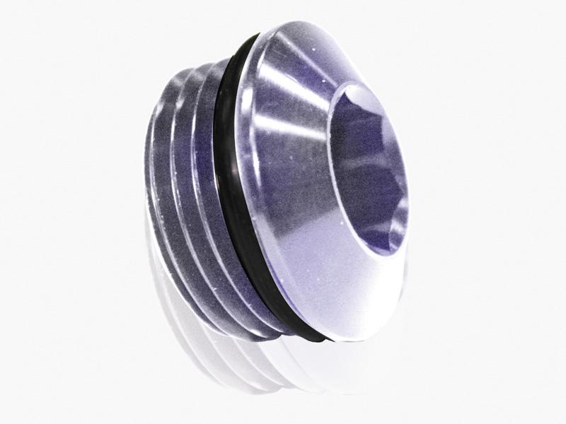 Aeroflow AF813-10S ORB Slimline Port Plug -10AN Silver Finish