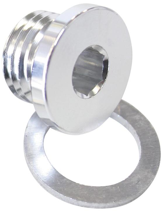 Aeroflow AF814-M10-01S Metric Port Plug M10 X 1.0 Silver Low Profile Hex Plug