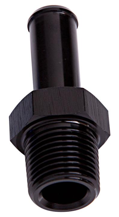 Aeroflow AF841-08-08BLK Male 1/2"" Npt To 1/2"" Barb Black Straight Male To Male