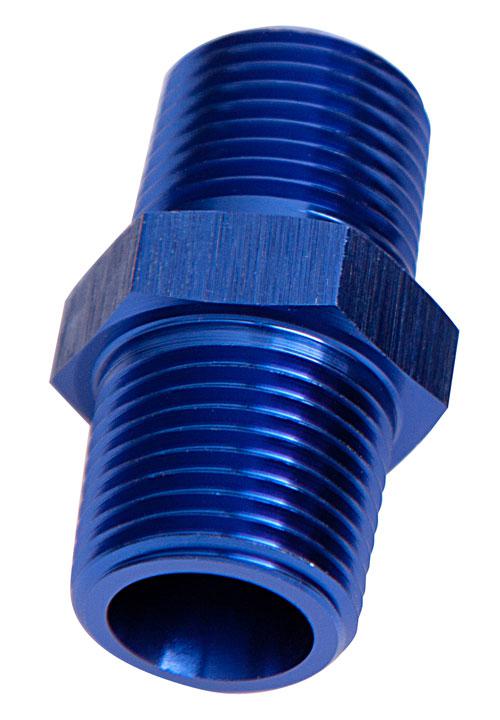 Aeroflow AF911-02 Male Coupler 1/8"" Npt Blue Male To Male