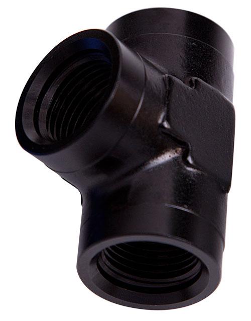 Aeroflow AF917-04BLK Female Pipe Tee 1/4"" NPT Black Female 1/4"" NPT AF917-04BLK