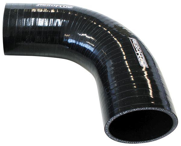 Aeroflow AF9203-300 Silicone Hose 90Deg; Black I.D 3.00"" 76mm x 120mm Leg