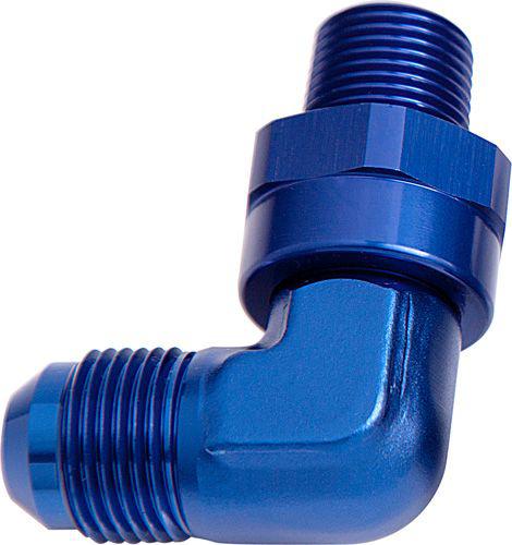 Aeroflow AF922-04-02 90Deg 1/8"" Npt To -4AN Blue Male Swivel Thread